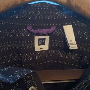 EUC GAP long sleeve shirt black white XL offers welcome made from cotton